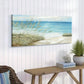 Beach Serene Coastal Sandy Shore & Ocean Waves Wall Art canvas office home room framed 120x60cm