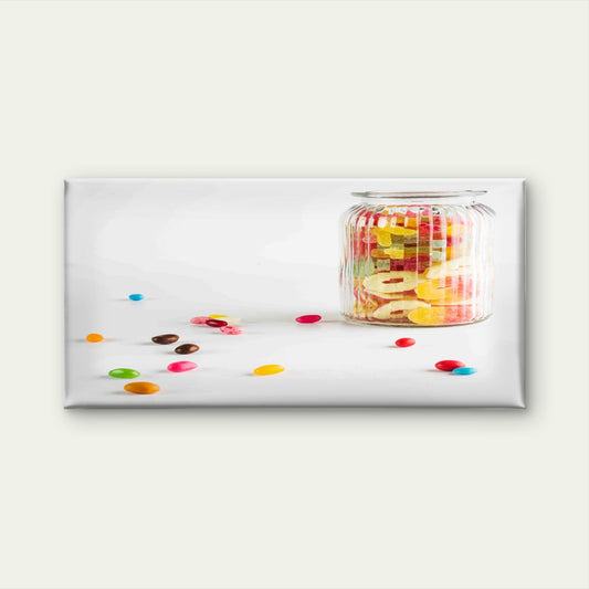 Vintage Glass Jar With Candies Wall Art Canvas Office Home Room Framed 120x60cm