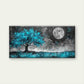 Tree Under The Moonlight Wall Art Canvas Office Home Room Framed 80x45cm