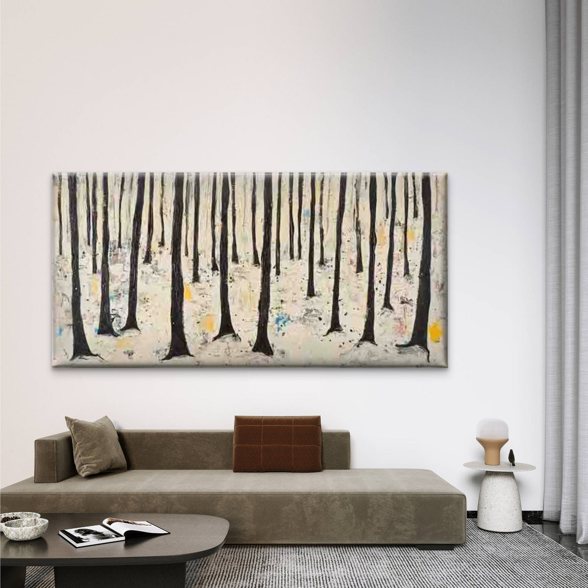 Abstract Art Neutral Tones Wall Art Canvas Office Home Room Framed 120x60cm