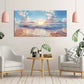 Beach Ocean Blue Waves Sunset Wall Art canvas office home room framed 120x60cm