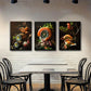 3pcs Contemporary Japanese Cuisine Seafood Painting Metal Print Ready to Hang Art