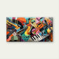 Abstract Style Instrument Wall Art Canvas Office Home Room Framed 120x60cm