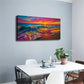 Seven Colors Light Under Sunset Wall Art Canvas Office Home Room Framed 120x60cm