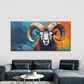 Modern Abstract Ram Head Wall Art Canvas Office Home Room Framed 120x60cm