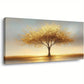 Modern Tree Golden Sunset Abstract Nature Wall Art canvas office home room framed 120x60cm