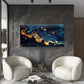 Abstract Liquid Art with Swirls Wall Art Canvas Office Home Room Framed 120x60cm