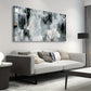 Brown Dark Gray Black Abstract Wall Art canvas office home room framed 120x60cm