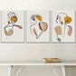 3pcs Modern Abstract Feminine Line Art Wall Art Set Canvas Framed 40x60cm - High Quality Print 100% Australian Made Wall Canvas Ready to Hang