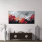 Deep Black Meets Crimson Wall Art Canvas Office Home Room Framed 120x60cm