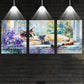 3pcs Watercolor Painting of a Cat on a Windowsill Metal Print Ready to Hang Art