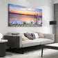 Lake Sunset Nature Walk Board Wall Art canvas office home room framed 120x60cm