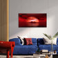 Fictional Planet Island Sea Wall Art Canvas Office Home Room Framed 120x60cm