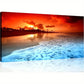 Panels Beach Sunset Ocean Wall Art canvas office home room framed 120x60cm