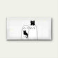 Anime Black & White Cat Wall Art Canvas Office Home Room Framed 120x60cm