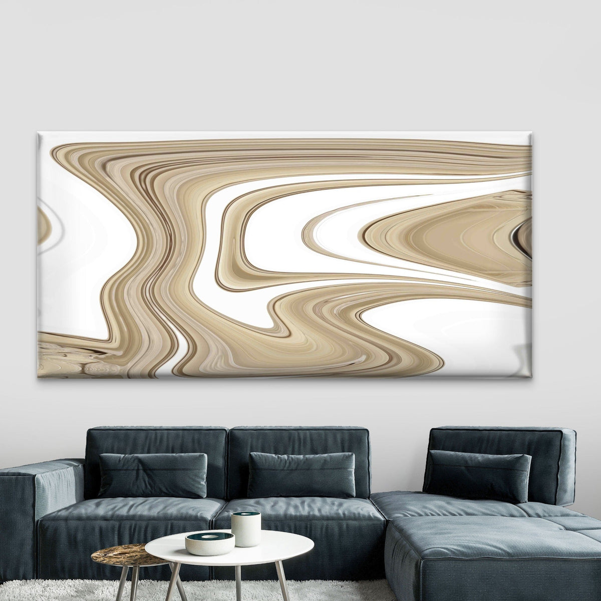 Abstract Marble Background Wall Art Canvas Office Home Room Framed 80x45cm