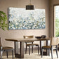 Modern Abstract Daisy White Flowers Yellow Stamens Wall Art canvas office home room framed 120x60cm