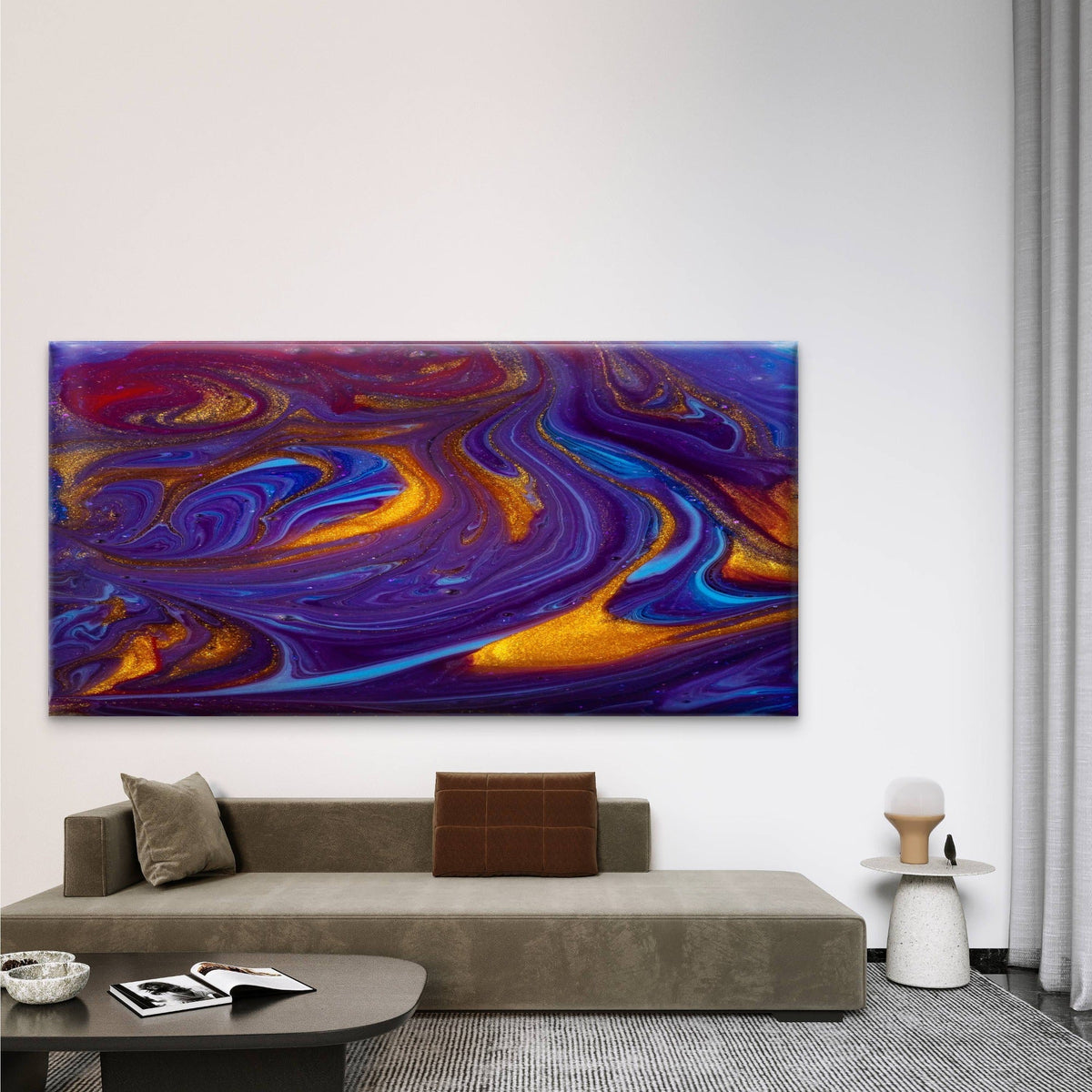 Beautiful Psychedelic AbstractioWall Art Canvas Office Home Room Framed 80x45cm