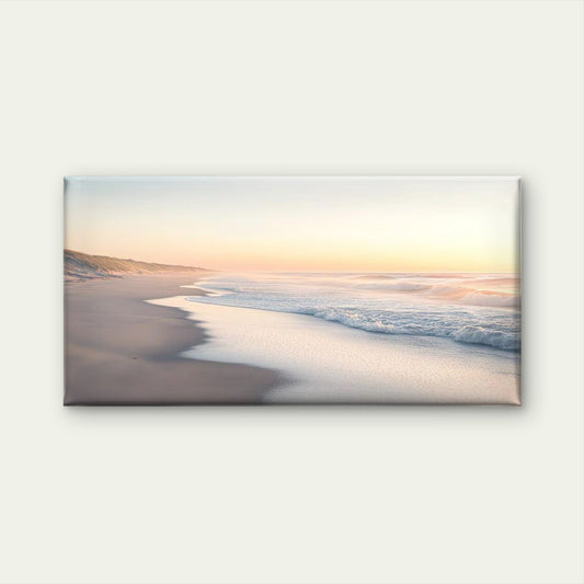 Featuring a Serene Beach Sunset Wall Art Canvas Office Home Room Framed 80x45cm
