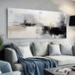 Black White Golden Accents Wall Art wall canvas office home room framed 120x60cm