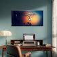 Retro Spaceship Nebula Wall Art Canvas Office Home Room Framed 120x60cm