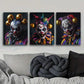 3pcs Evil Zombie Clown Metal Print Ready to Hang Art