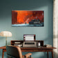 Apocalyptic Orange Sunset Wall Art Canvas Office Home Room Framed 120x60cm