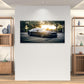 Ford Mustang Muscle Car Black Sports Wall Art Canvas Office Home Framed 80x45cm