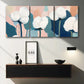 3pcs Watercolor Little Cutie White Flowers Painting Metal Print Ready to Hang Art