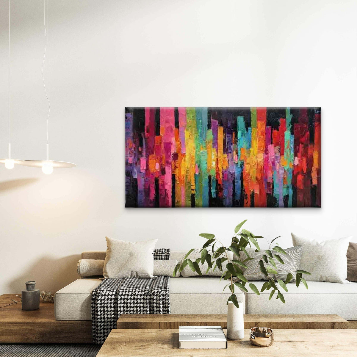 Urban Skyline Abstract Cityscap Wall Art Canvas Office Home Room Framed 120x60cm