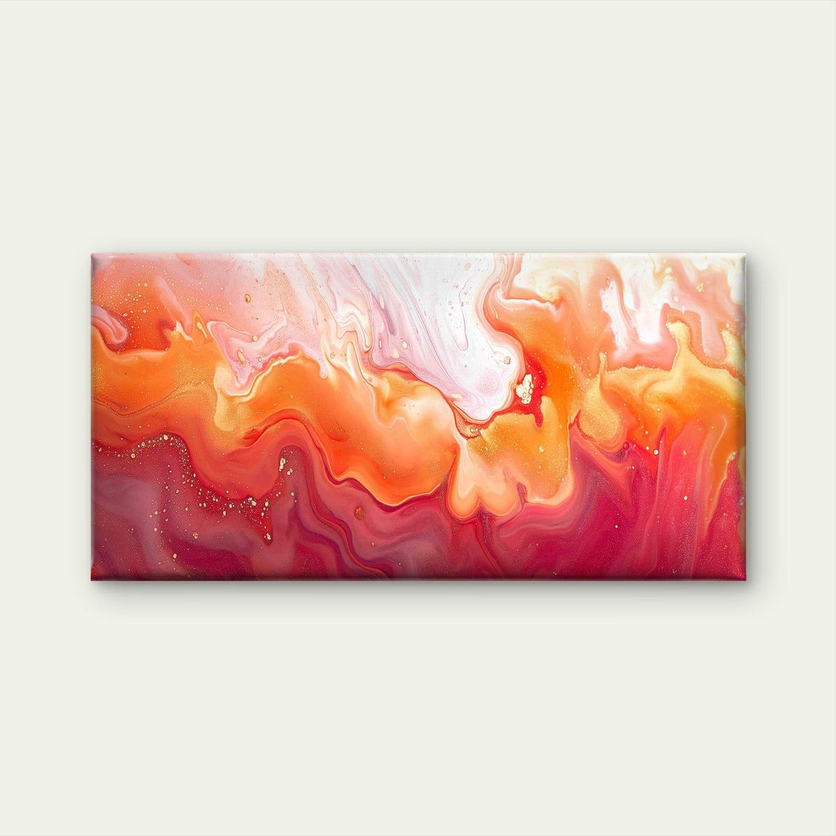 Abstract Art Marble Ink Wall Art Canvas Office Home Room Framed 80x45cm