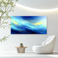 Heavenly Soft Blue Waves Wall Art Canvas Office Home Room Framed 120x60cm