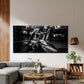 Black And White Motorcycle View Wall Art Canvas Office Home Room Framed 120x60cm