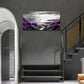 Purple Flowers & Black White Scenery Wall Art canvas office home room framed 120x60cm