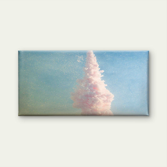 Pink Explosion Smoke Clouds Wall Art Canvas Office Home Room Framed 120x60cm