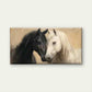 Two Horses Nose to Nose Wall Art Canvas Office Home Room Framed 80x45cm
