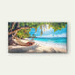 Hammock Tropical Paradise Sea Wall Art Canvas Office Home Room Framed 120x60cm