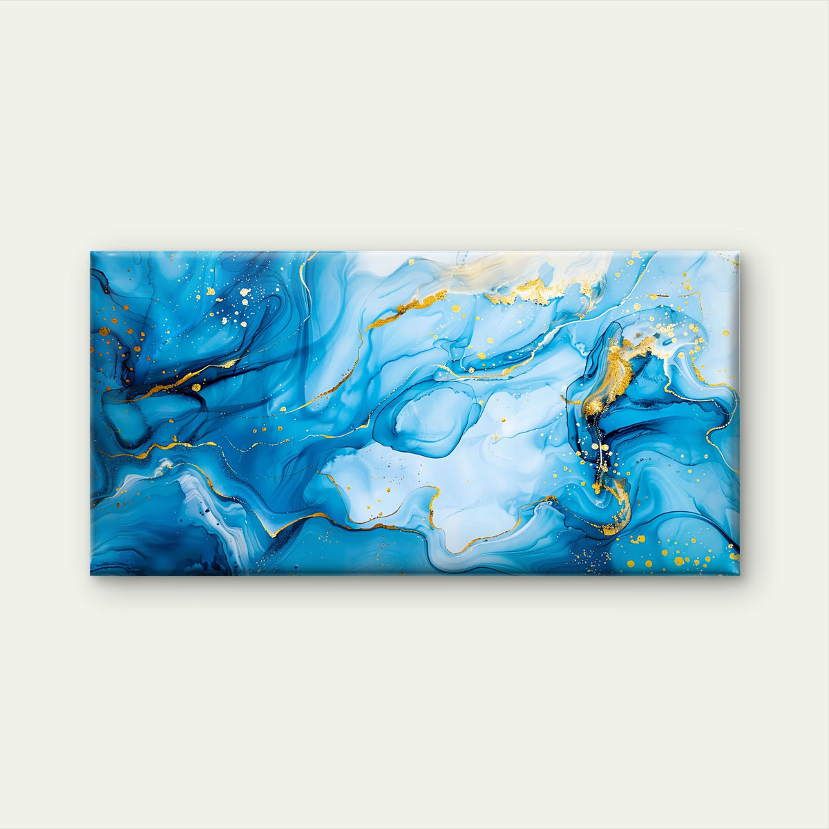 Mesmerizing Marble Flow Design Wall Art Canvas Office Home Room Framed 80x45cm