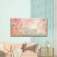 Serene Pink Botanical Blossom Wall Art Canvas Office Home Room Framed 80x45cm