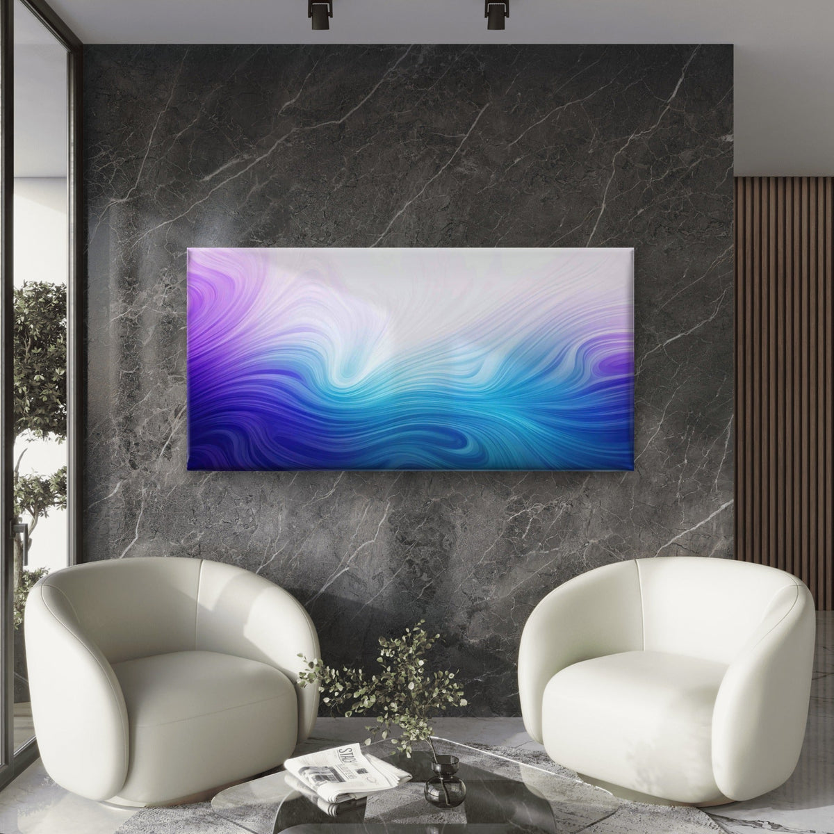Abstract Graphic Element Wall Art Canvas Office Home Room Framed 80x45cm
