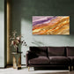 Amethyst Gilded Velvet Pleat Wall Art Canvas Office Home Room Framed 80x45cm