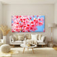 Pink Cherry Blossoms & Sky Wall Art Canvas Office Home Room Framed 80x45cm