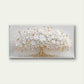 Golden Tree of White Flowers Wall Art Canvas Office Home Room Framed 120x60cm