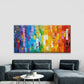Vibrant Rainbow Colors Wall Art Canvas Office Home Room Framed 120x60cm