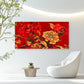 Luxurious Red Peony Art Wall Art Canvas Office Home Room Framed 120x60cm