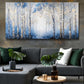 Forest Modern Nature Blue & White Wall Art canvas office home room framed 120x60cm