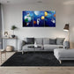 3pcs Space Adventure Astronaut & Planets Painting Metal Print Ready to Hang Art