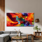 Vibrant Rhythms Of Abstract Wall Art Canvas Office Home Room Framed 80x45cm