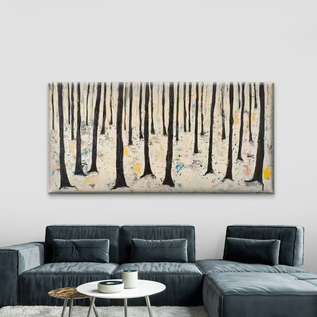 Abstract Art Neutral Tones Wall Art Canvas Office Home Room Framed 120x60cm