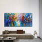 Vibrant Abstract Impasto Wall Art Canvas Office Home Room Framed 120x60cm